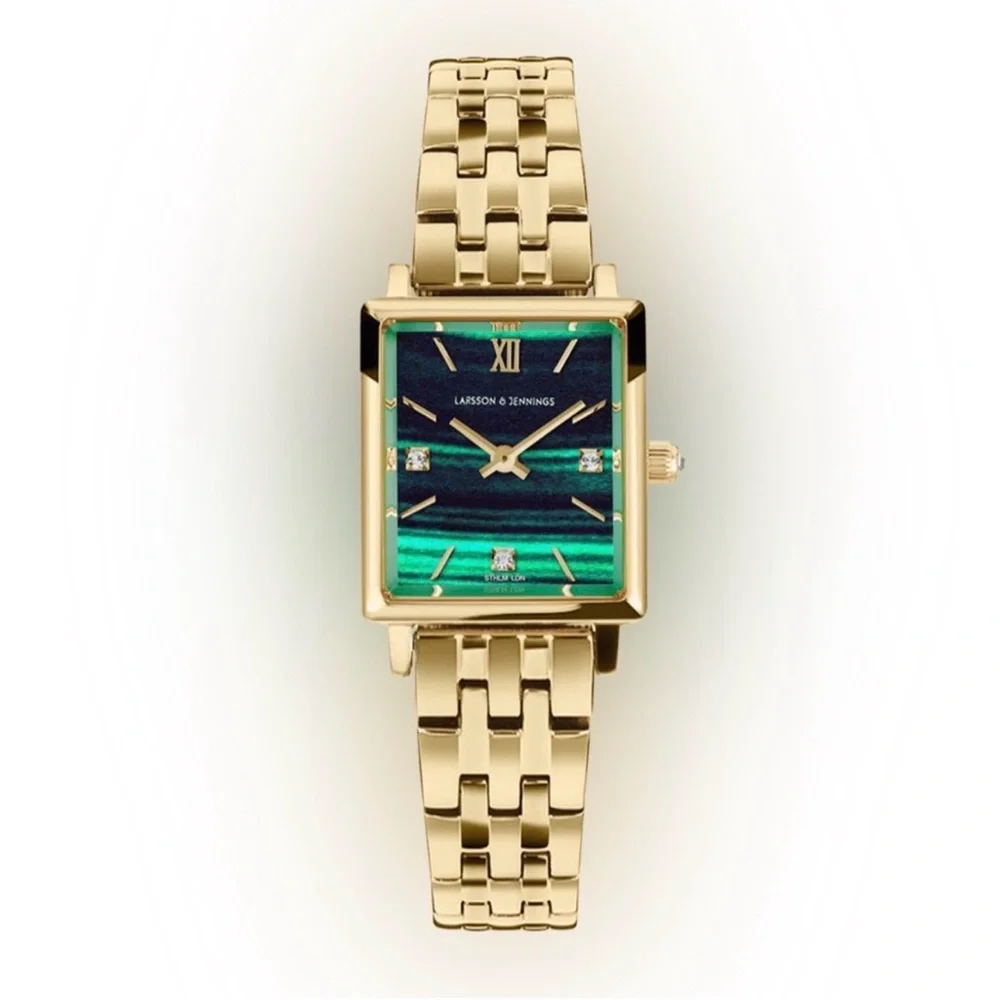 Larsson And Jennings NWT Boyfriend Mini Elevate 31mm Gold/Green Ladies Watch